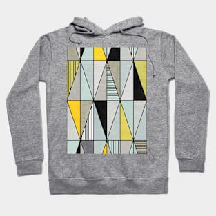 Colorful Concrete Triangles - Yellow, Blue, Grey Hoodie